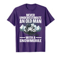 Snowmobile Art Grandpa Snowmobiling T-Shirt - Graphic Print Unisex - T-Shirt, Sweatshirt, Hoodie