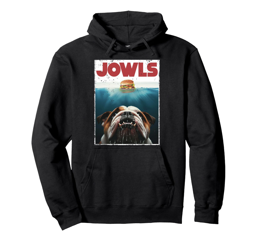 Funny English Bulldog Jowls Burger Bully Hoodie - Aesthetic Graphic Unisex - T-Shirt, Sweatshirt, Hoodie