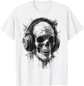 Skull with Headphones Minimalist Design Graphic - Adult & Kids T-Shirts, Sweatshirts & Hoodies apparel design preview 1
