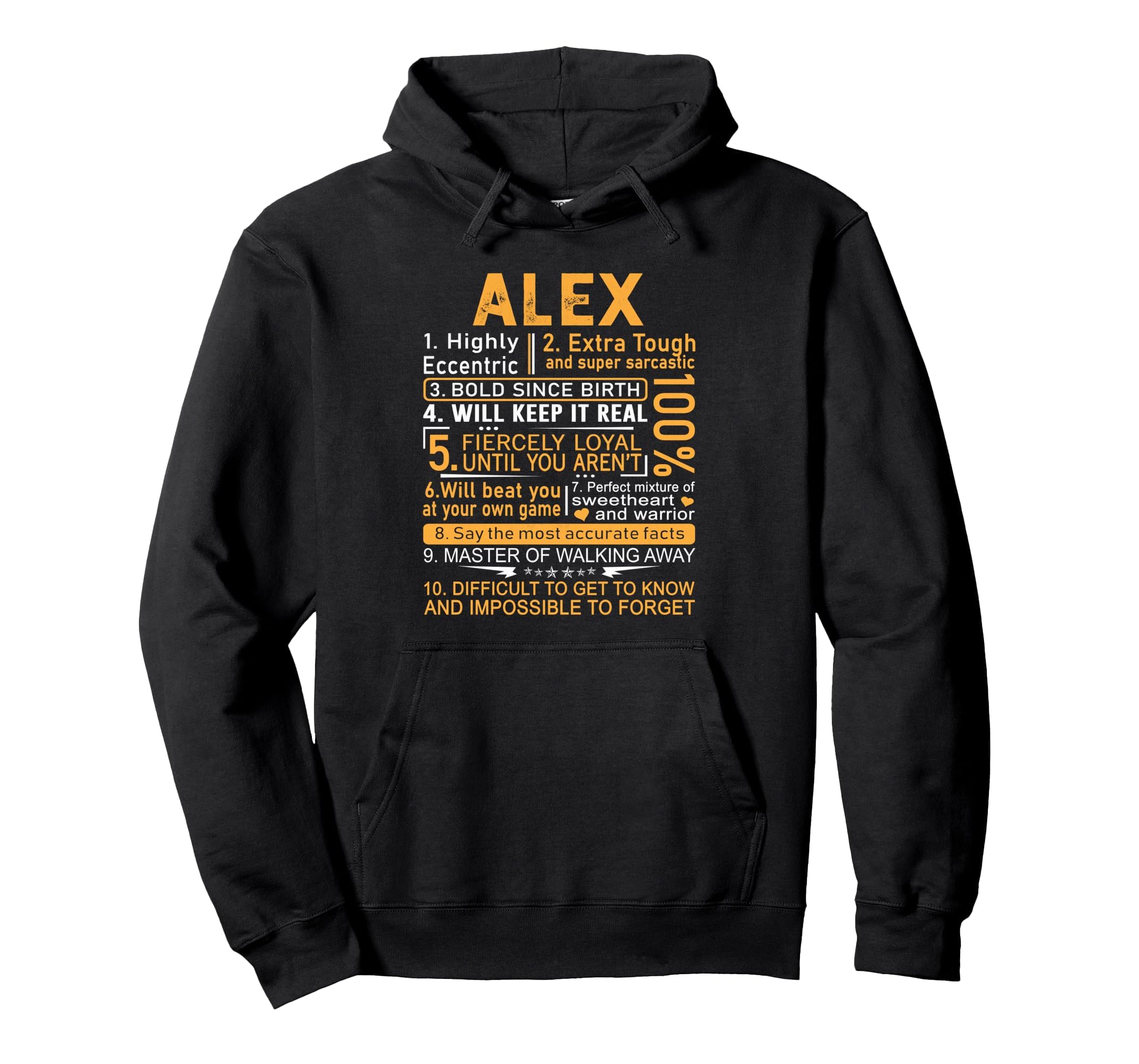 Alex Name Personalized Alex First Name Hoodie - Fun Novelty Design Unisex - T-Shirt, Sweatshirt, Hoodie