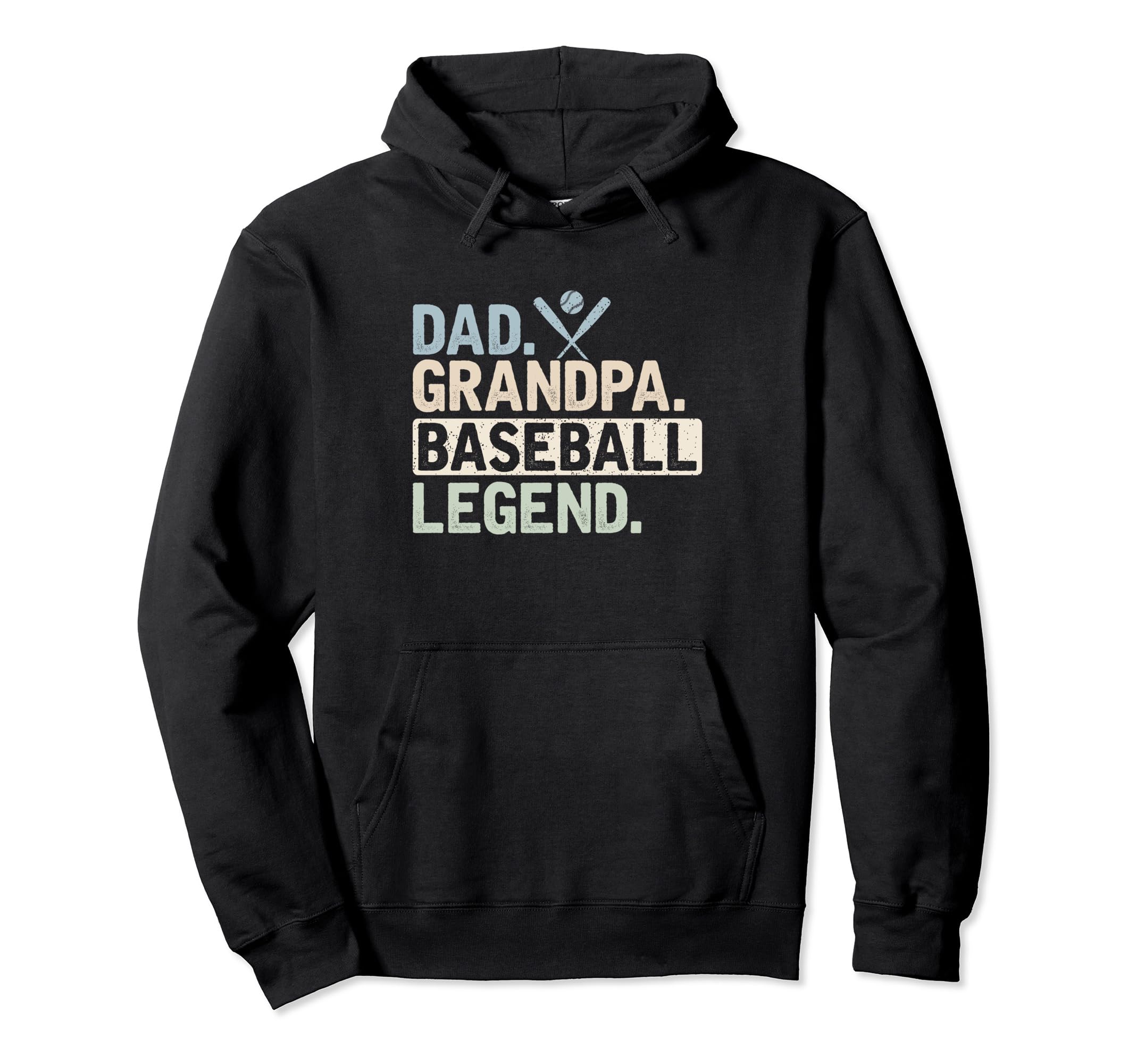 Dad Grandpa Baseball Legend Player Funny Hoodie - Trendy Graphic Men Women - T-Shirt, Sweatshirt, Hoodie