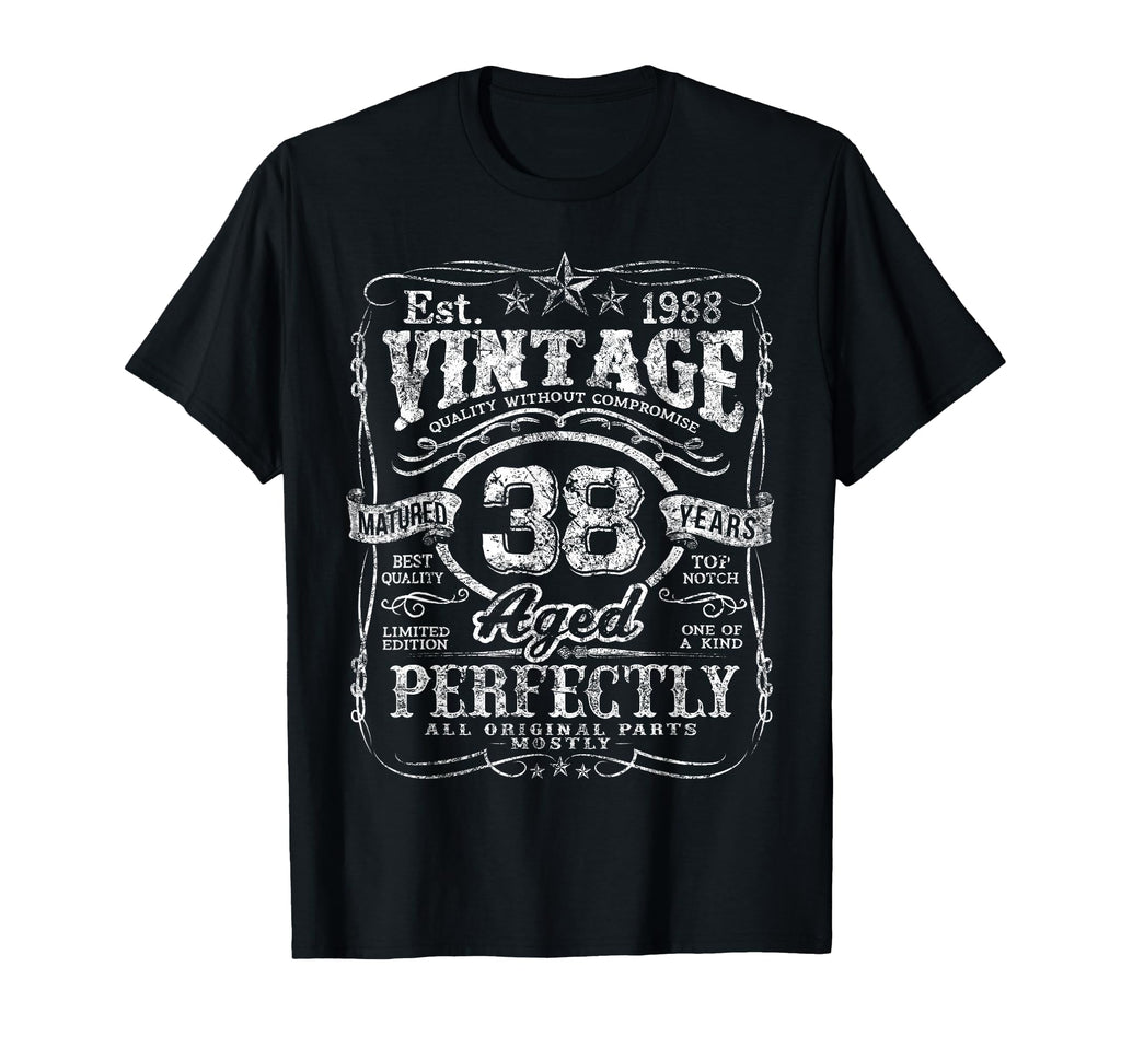 1988 38 Year Old 38Th Birthday T-Shirt - Novelty Apparel for Adults - T-Shirt, Sweatshirt, Hoodie