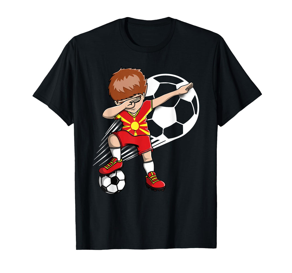 Dabbing Soccer Macedonia Jersey T-Shirt - Novelty Apparel Men Women - T-Shirt, Sweatshirt, Hoodie