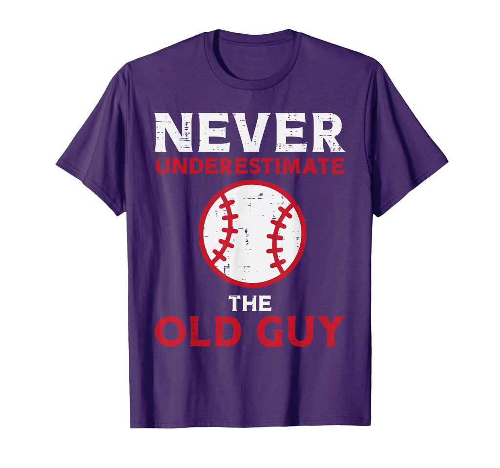 Never Underestimate Old Guy Baseball T-Shirt - Trendy Graphic Men Women - T-Shirt, Sweatshirt, Hoodie