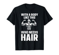 Bald Guy Dad Husband Bald Head Bald T-Shirt - Novelty Apparel Men Women - T-Shirt, Sweatshirt, Hoodie