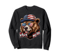 Papa Bear Fun Father Day Usa Sweatshirt - Aesthetic Graphic for Adults - T-Shirt, Sweatshirt, Hoodie