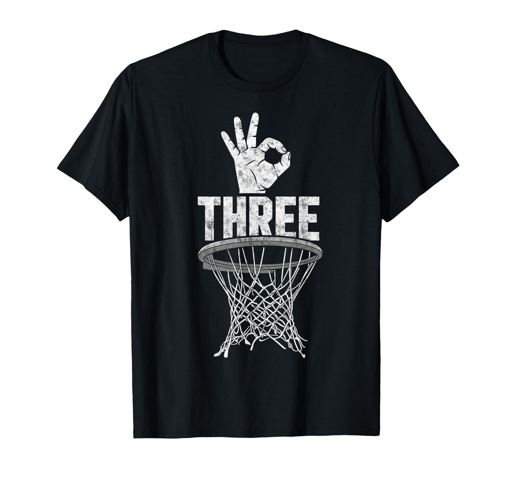 Three Points Throw Basketball Player T-Shirt - Minimalist Print Men Women - T-Shirt, Sweatshirt, Hoodie