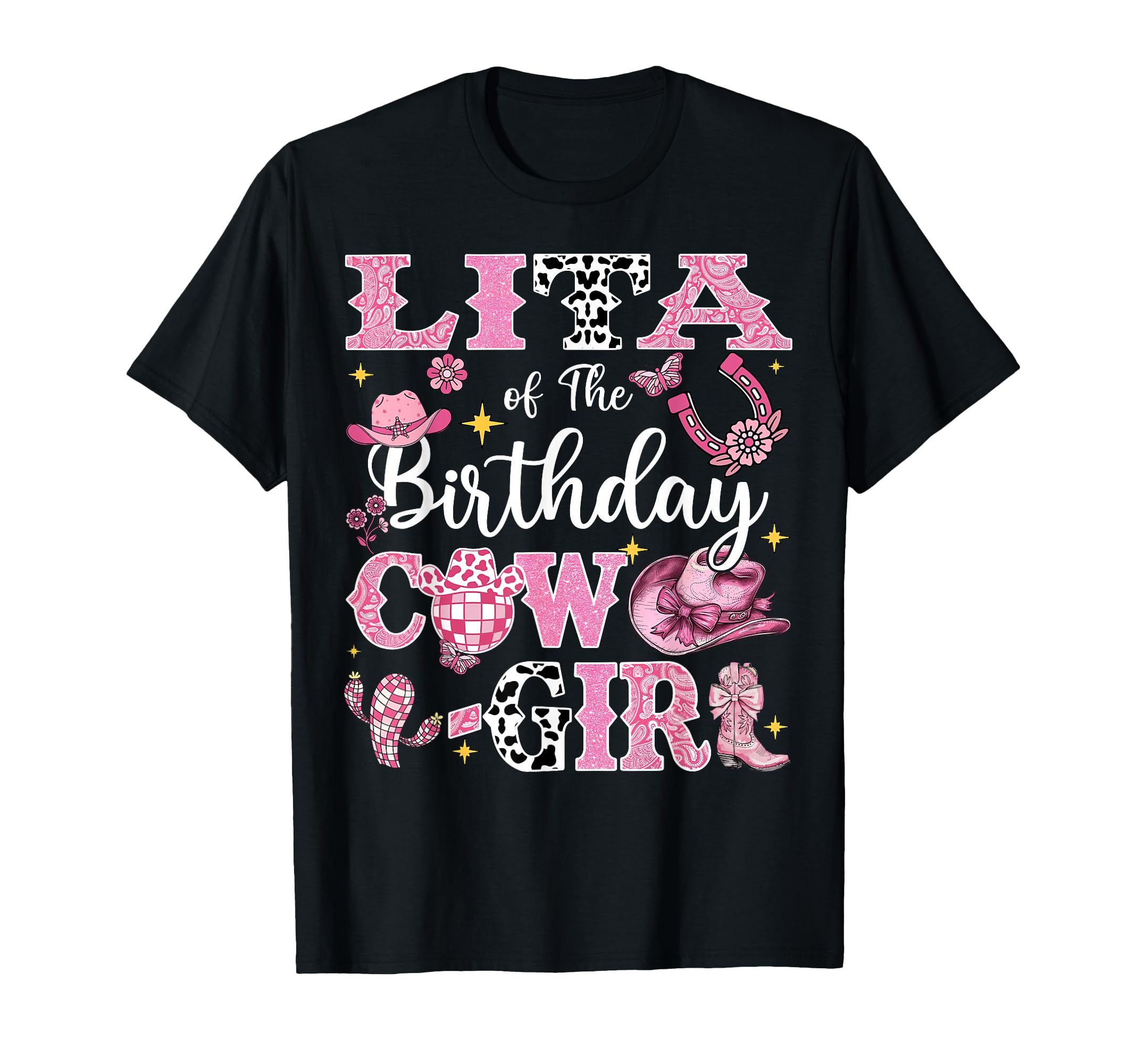 Lita Birthday Cow Rodeo Lita Bday Party T-Shirt - Trendy Graphic for Adults - T-Shirt, Sweatshirt, Hoodie