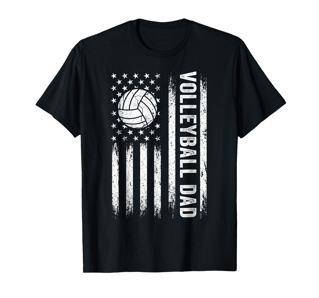 Usa Flag Volleyball Dad Fathers Day Sweatshirt - Minimalist Print Unisex - T-Shirt, Sweatshirt, Hoodie