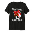 Busy Raising Ballers Funny Baseball Soccer T-Shirt - Unique Graphic Unisex - T-Shirt, Sweatshirt, Hoodie