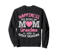 Happiness Is Being Mom Grandma And Sweatshirt - Graphic Print Men Women - T-Shirt, Sweatshirt, Hoodie