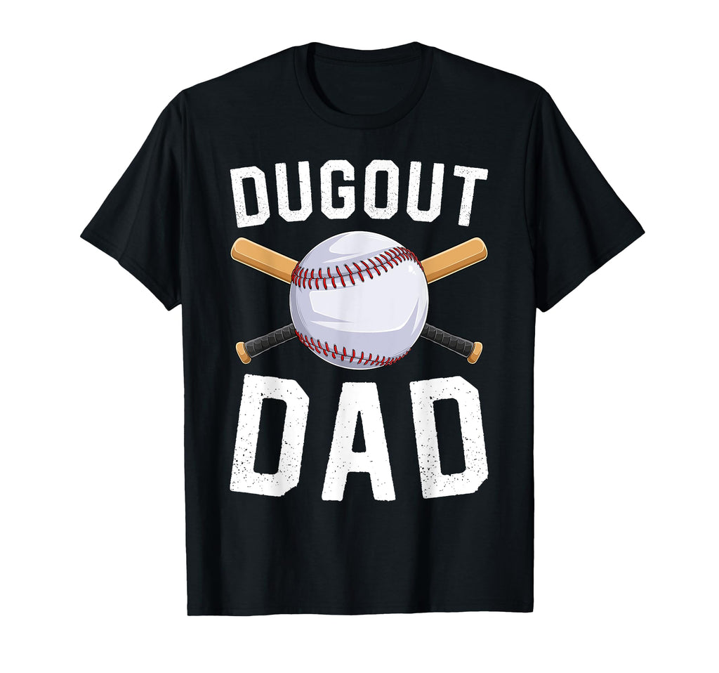 Dugout Dad Baseball Daddy Funny T-Shirt - Aesthetic Graphic Unisex - T-Shirt, Sweatshirt, Hoodie