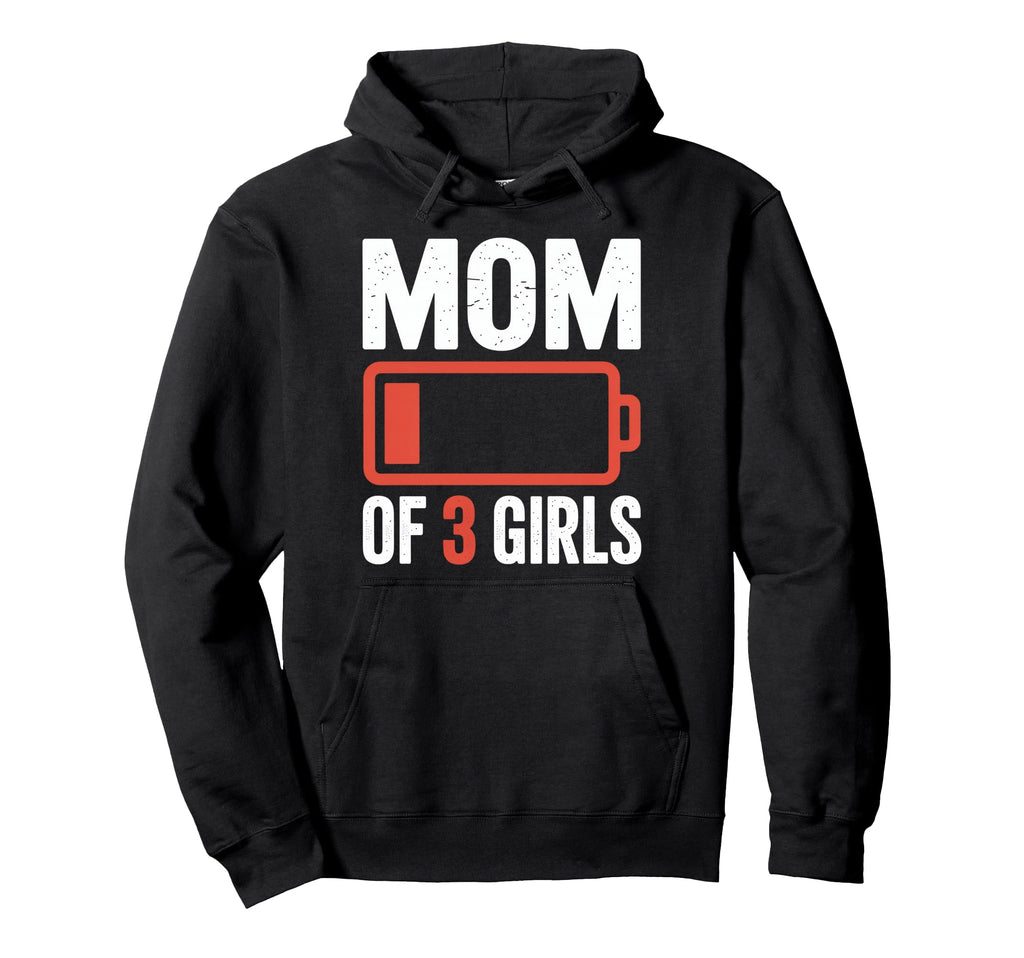 Mom 3 Funny Exhausted Mother Hoodie - Custom Art Print for Adults - T-Shirt, Sweatshirt, Hoodie