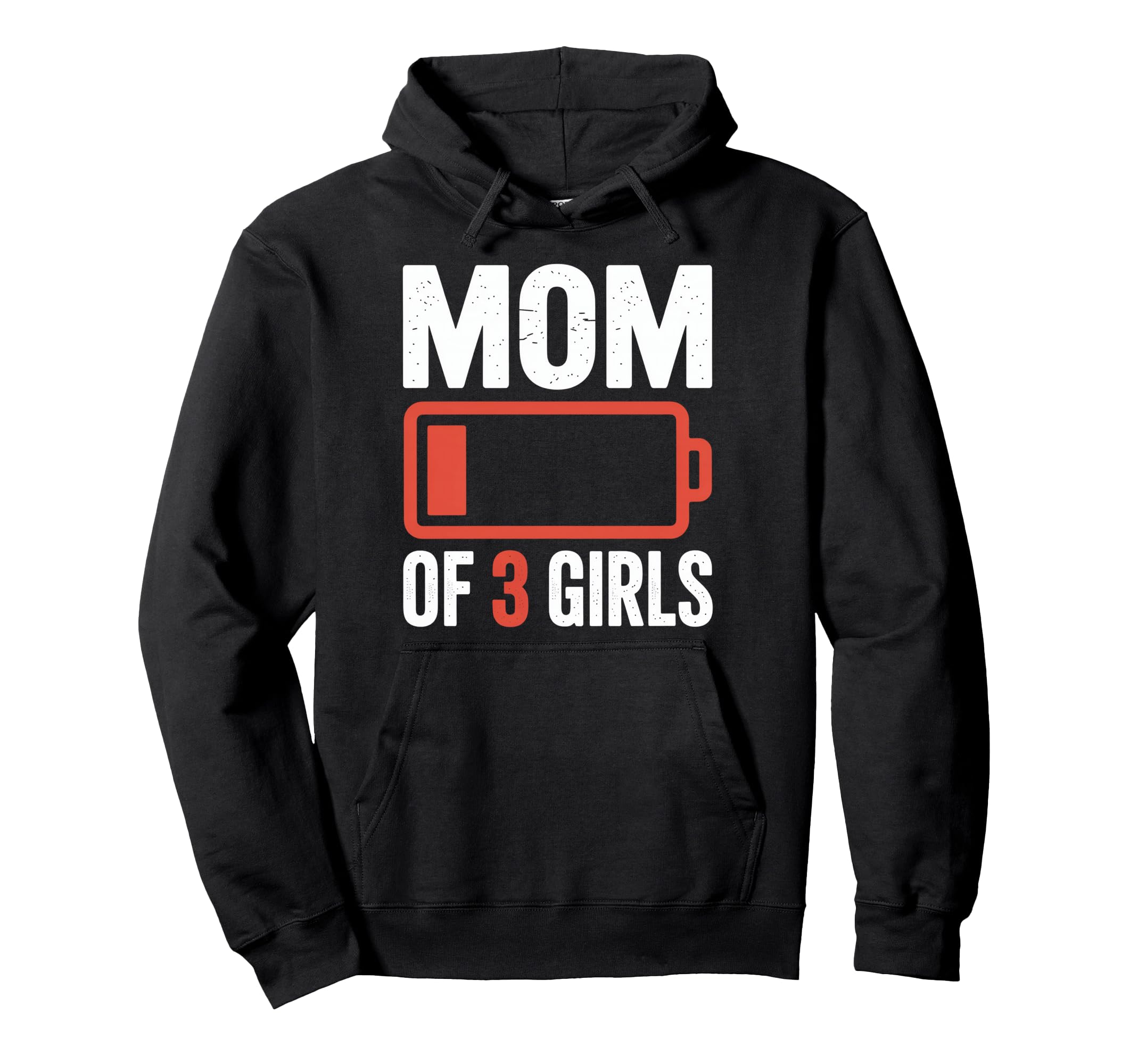 Mom 3 Funny Exhausted Mother Hoodie - Custom Art Print for Adults - T-Shirt, Sweatshirt, Hoodie