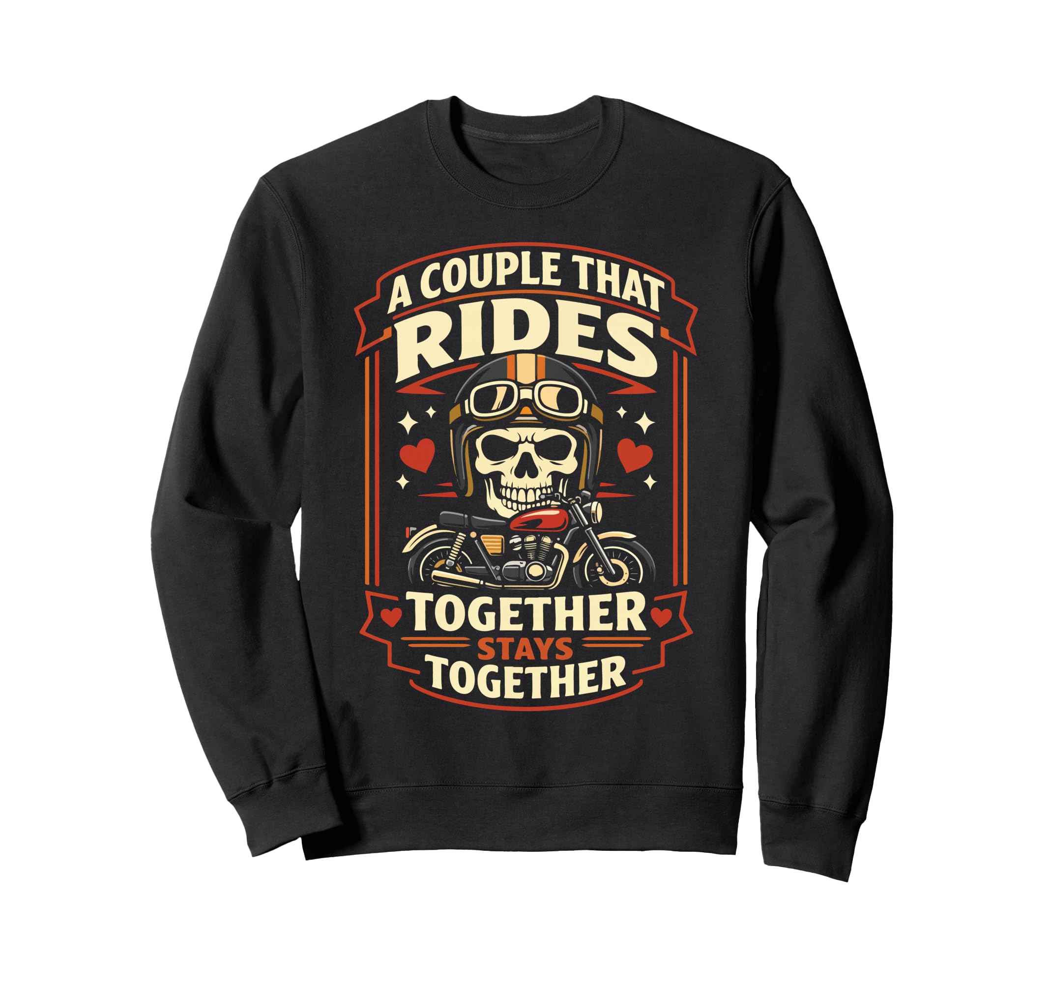 Motorcycle Biker Couple Girlfriend Sweatshirt - Aesthetic Graphic Unisex - T-Shirt, Sweatshirt, Hoodie