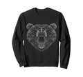 Bear Brown Head Bear Motif Bear Sweatshirt - Custom Art Print Men Women - T-Shirt, Sweatshirt, Hoodie