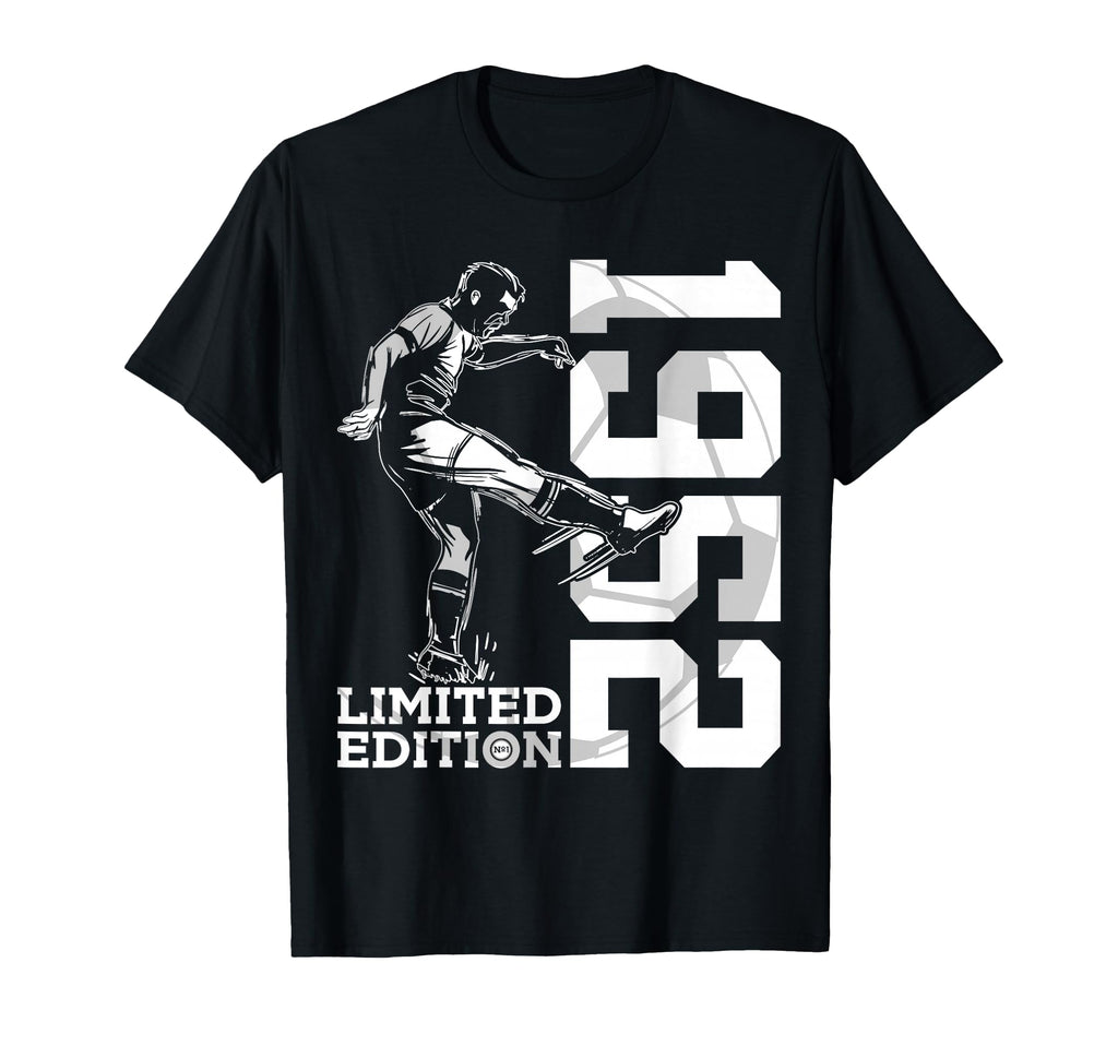 1952 74 Years Soccer 74Th Birthday T-Shirt - Fun Novelty Design Unisex - T-Shirt, Sweatshirt, Hoodie