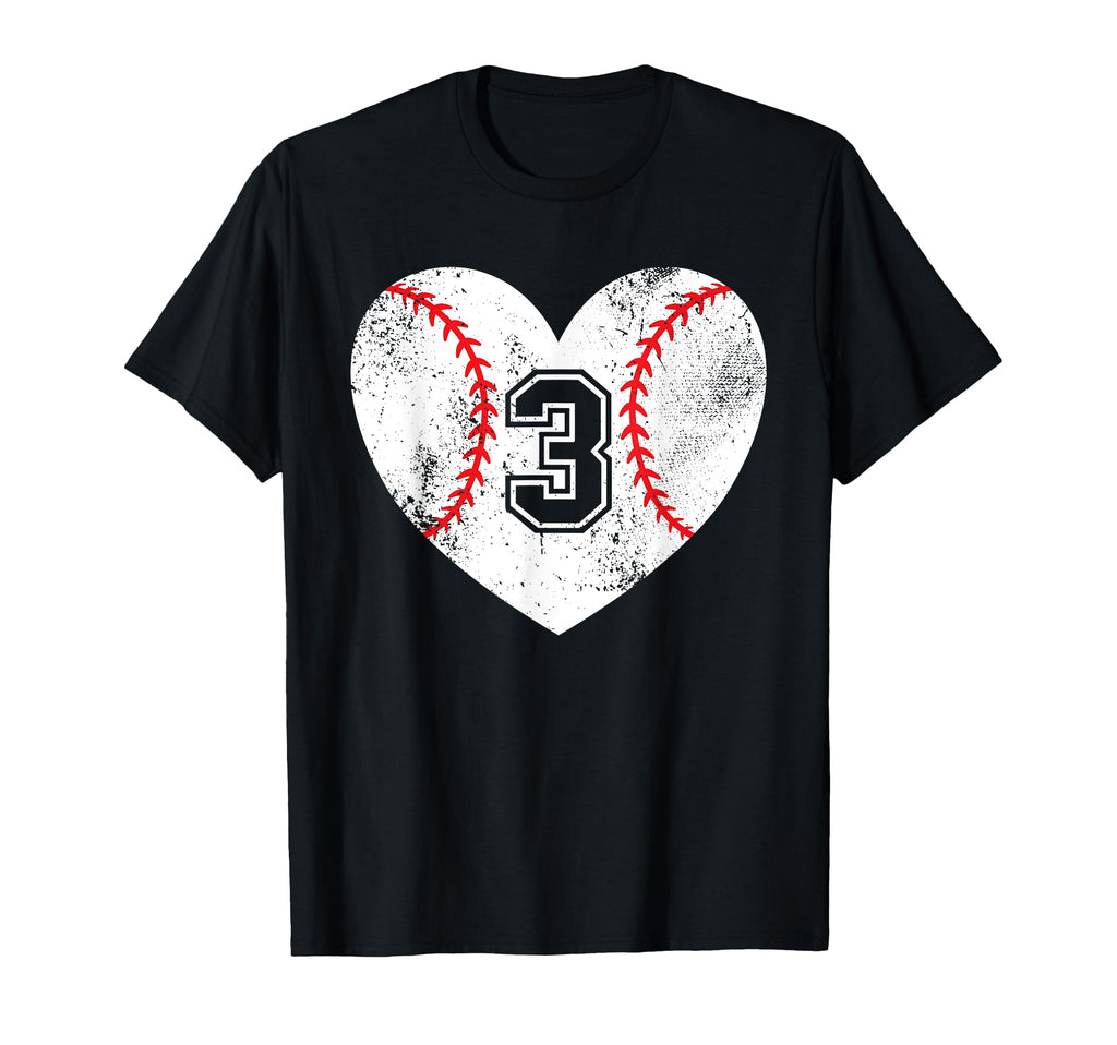 Baseball Heart Player 3 Baseball Mom T-Shirt - Trendy Graphic for Adults - T-Shirt, Sweatshirt, Hoodie