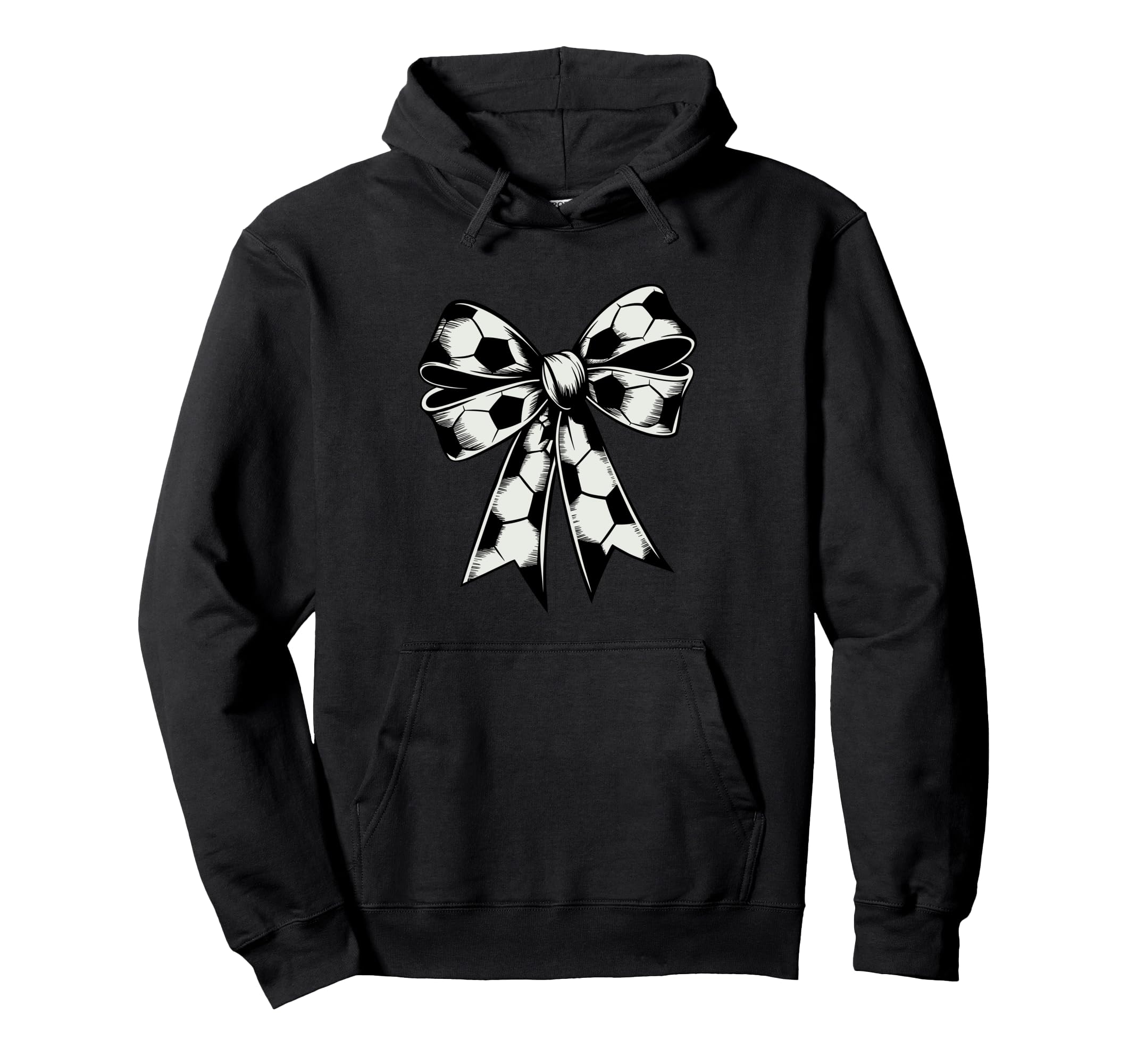 Coquette Bow Soccer Ball Mom Life Game Day Hoodie - Unique Graphic Unisex - T-Shirt, Sweatshirt, Hoodie