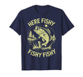 Mens Here Fishy Fishing Bass Fish T-Shirt - Custom Art Print for Adults - T-Shirt, Sweatshirt, Hoodie