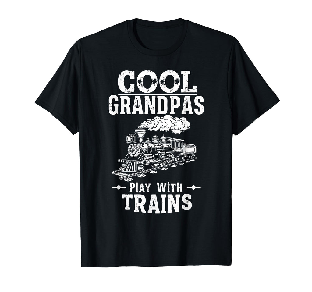 Grandpas Play Trains Locomotive Train T-Shirt - Unique Graphic Unisex - T-Shirt, Sweatshirt, Hoodie
