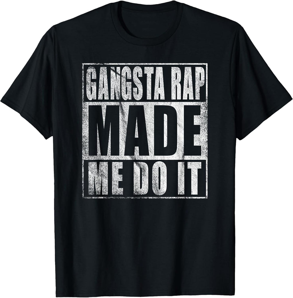 Vintage 90'S Gangsta Rap Made ME DO IT - Adult & Kids T-Shirts, Sweatshirts & Hoodies apparel design preview 1