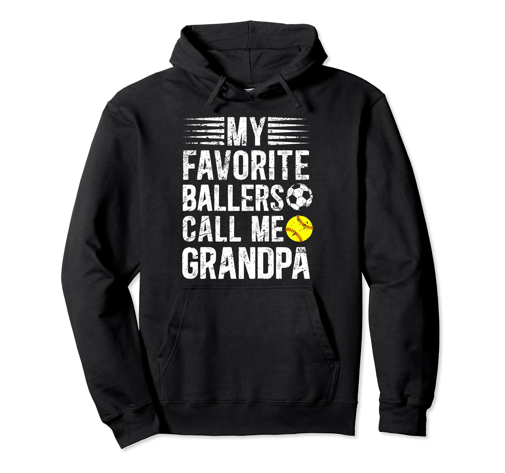 My Favorite Ballers Call Me Grandpa Hoodie - Fun Novelty Design Men Women - T-Shirt, Sweatshirt, Hoodie