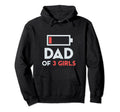 Dad 3 Fathers Day Gift From Daughter Hoodie - Custom Art Print Men Women - T-Shirt, Sweatshirt, Hoodie