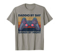 Daddio Day Gamer Night Funny Gaming T-Shirt - Minimalist Print for Adults - T-Shirt, Sweatshirt, Hoodie
