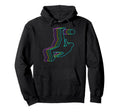 Colorful Outline Funny Soccer Player Hoodie - Novelty Apparel Men Women - T-Shirt, Sweatshirt, Hoodie