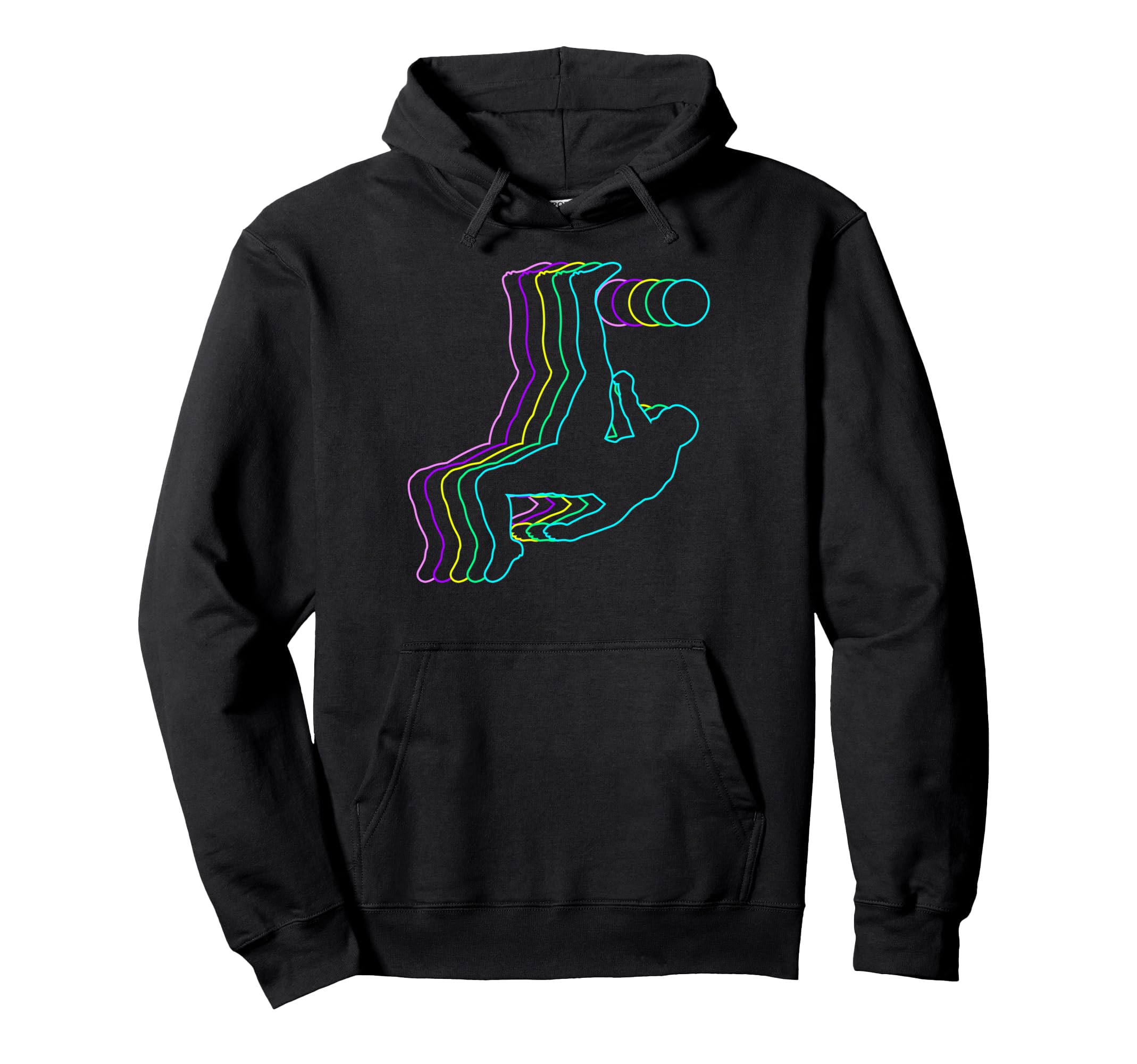 Colorful Outline Funny Soccer Player Hoodie - Novelty Apparel Men Women - T-Shirt, Sweatshirt, Hoodie