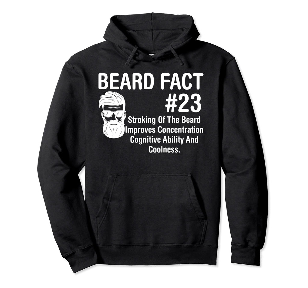 Funny Beard Fact Stroking Beard Hoodie - Aesthetic Graphic Unisex - T-Shirt, Sweatshirt, Hoodie