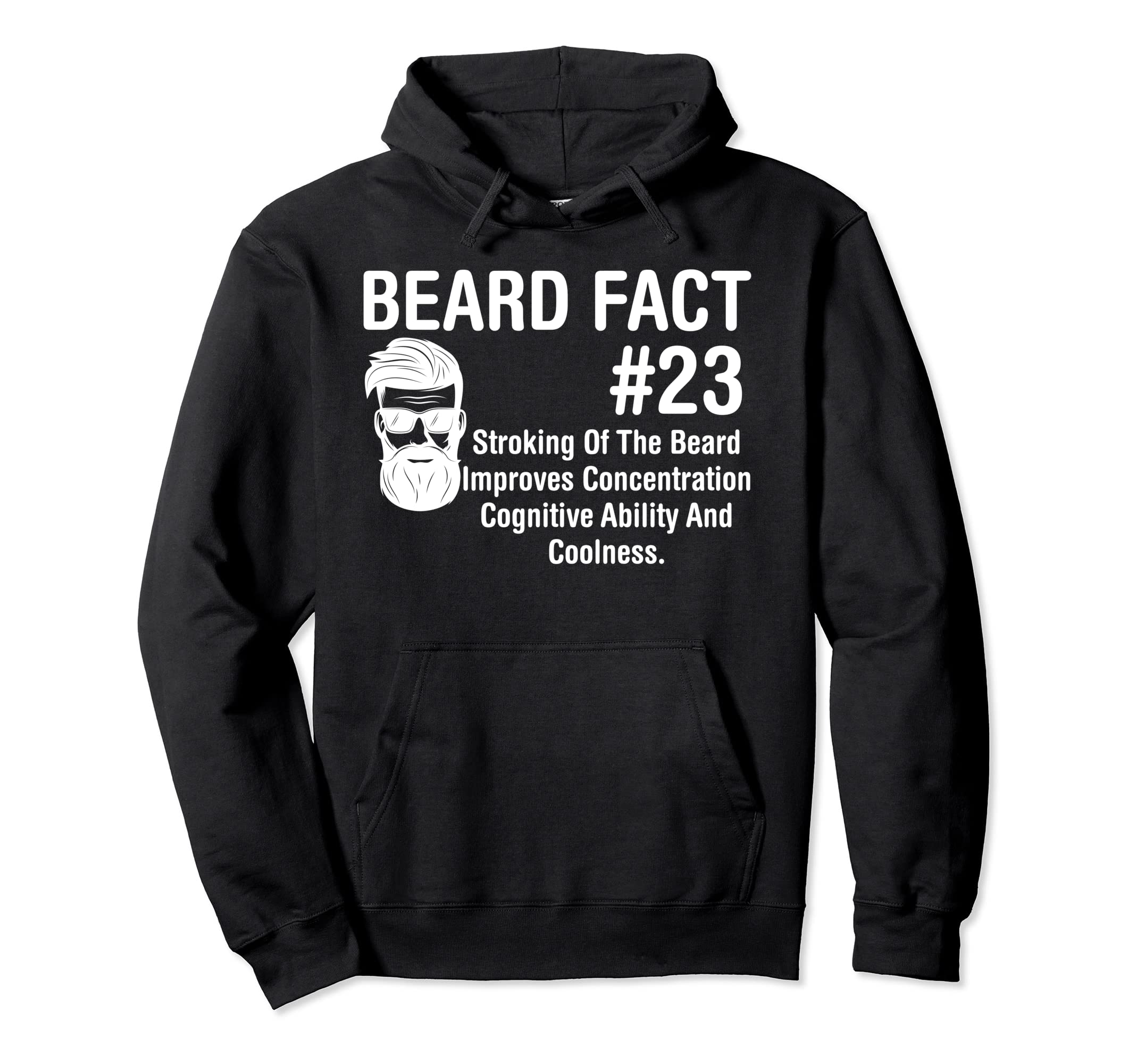 Funny Beard Fact Stroking Beard Hoodie - Aesthetic Graphic Unisex - T-Shirt, Sweatshirt, Hoodie