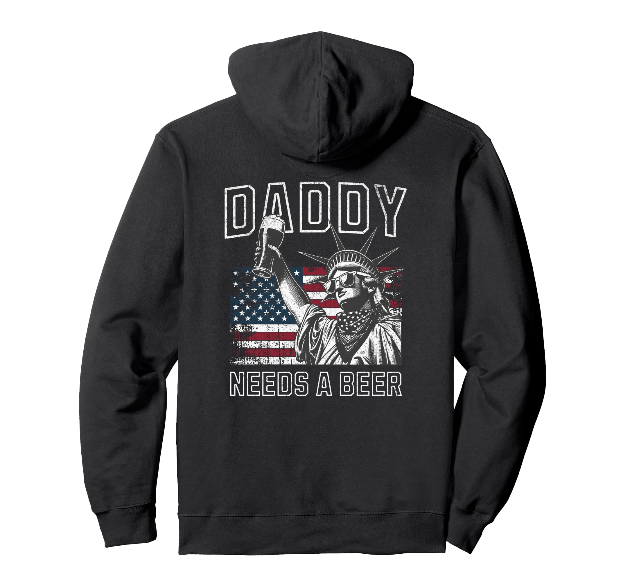 Daddy Needs Beer Funny Drinking Dad Hoodie - Custom Art Print Unisex - T-Shirt, Sweatshirt, Hoodie