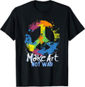 Make Art Not War Peace Symbol - Adult & Kids T-Shirts, Sweatshirts & Hoodies apparel design preview 1