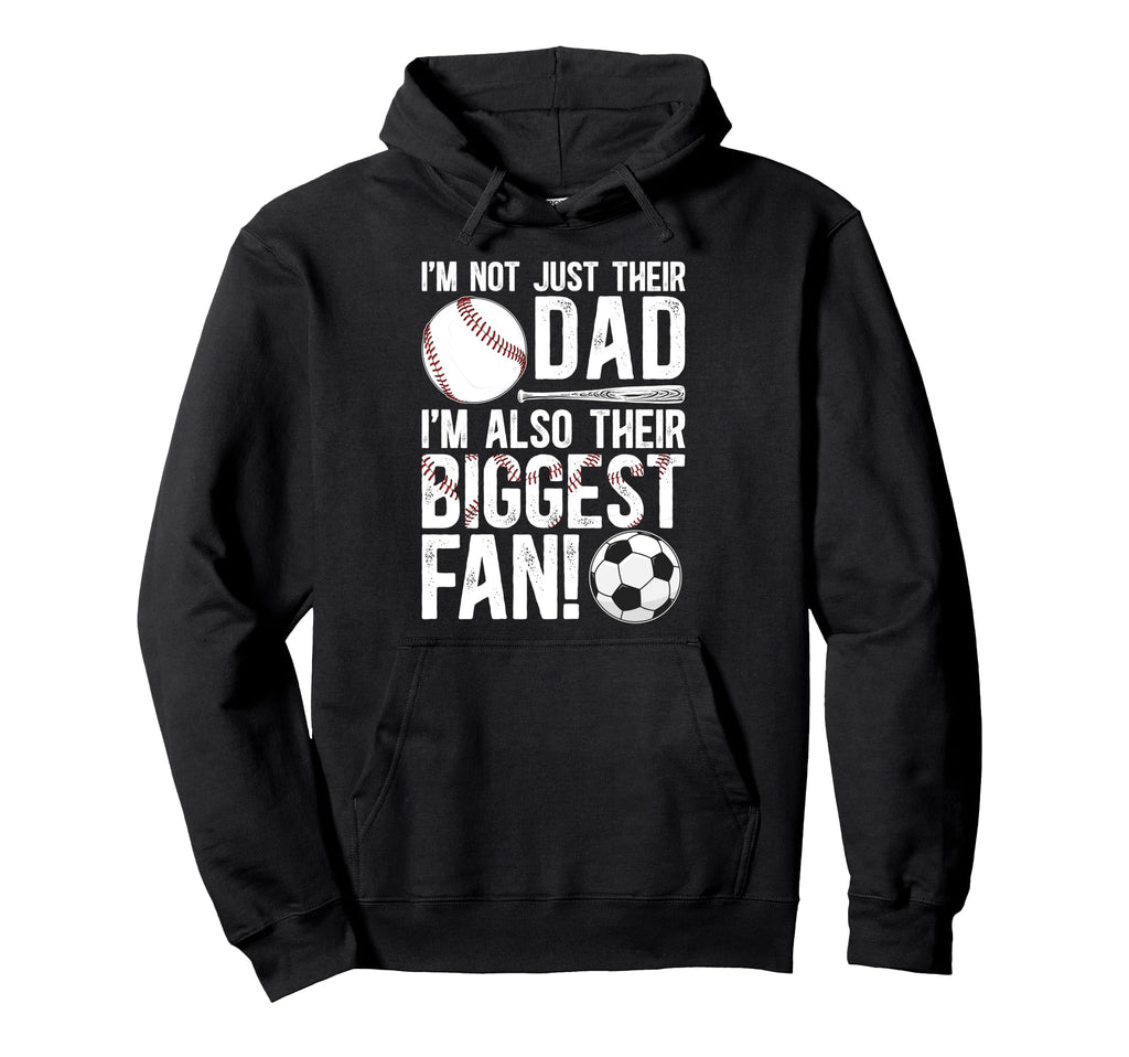 Their Biggest Fan Baseball Soccer Dad Hoodie - Minimalist Print Unisex - T-Shirt, Sweatshirt, Hoodie