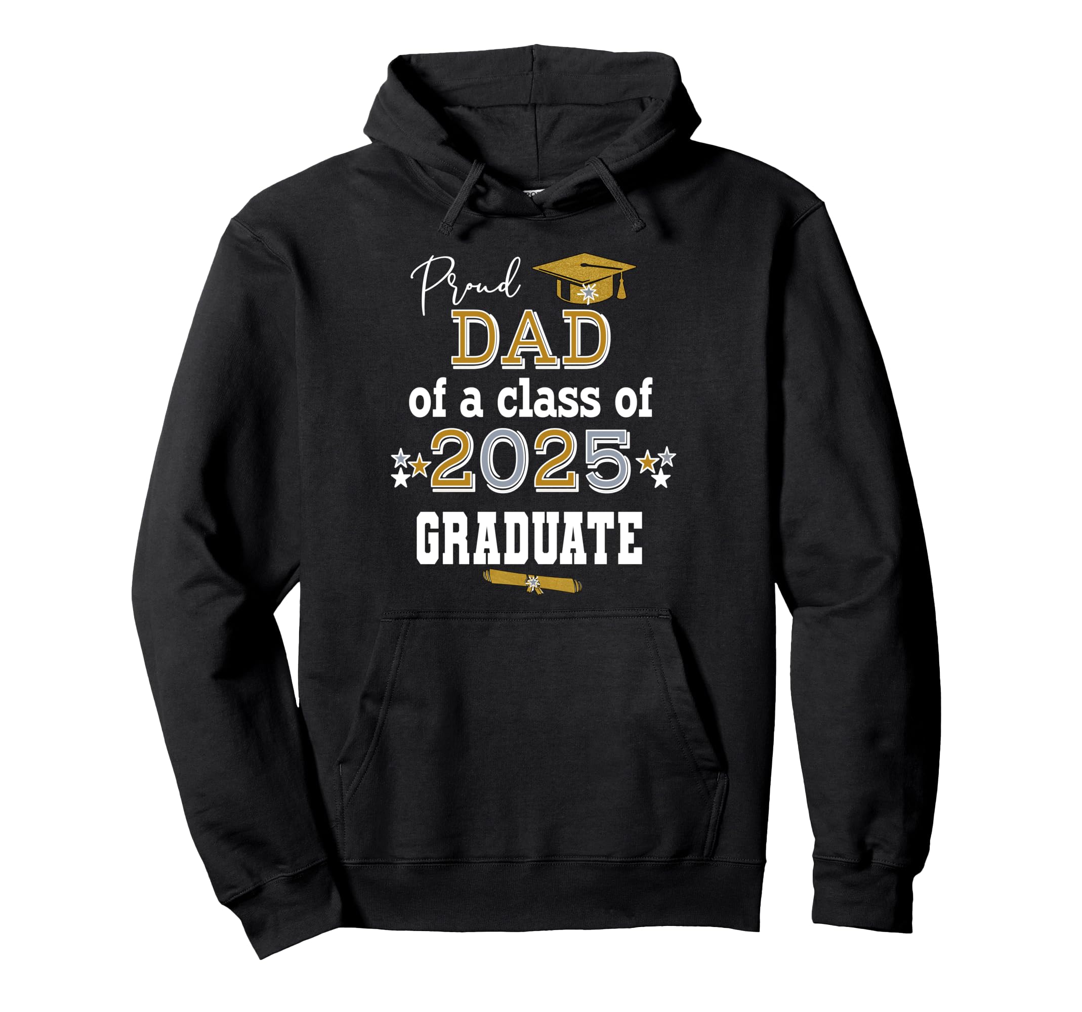 Proud Dad Father 2025 Senior Graduate Hoodie - Minimalist Print Unisex - T-Shirt, Sweatshirt, Hoodie