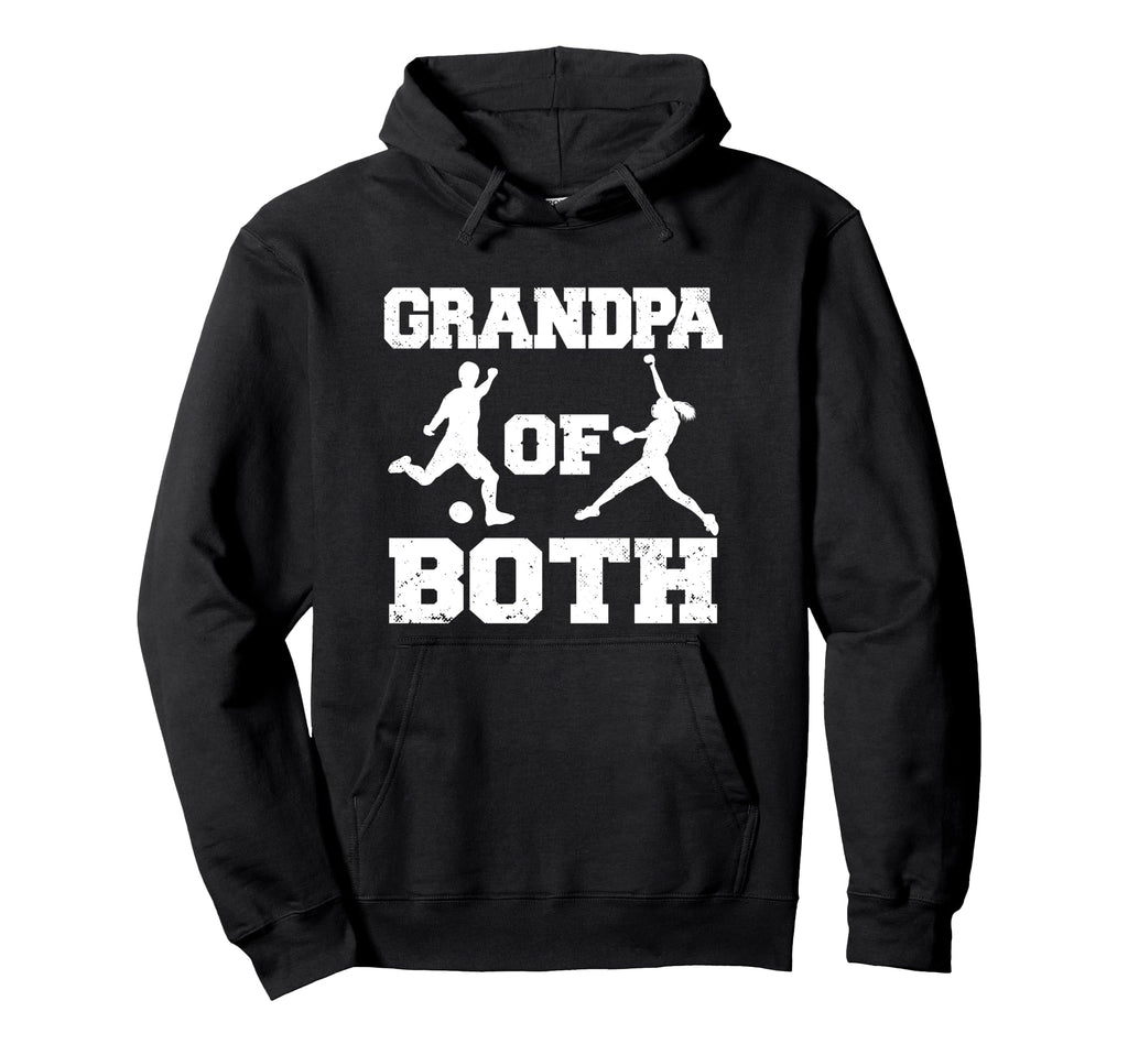 Grandpa Both Funny Soccer Softball Hoodie - Trendy Graphic for Adults - T-Shirt, Sweatshirt, Hoodie