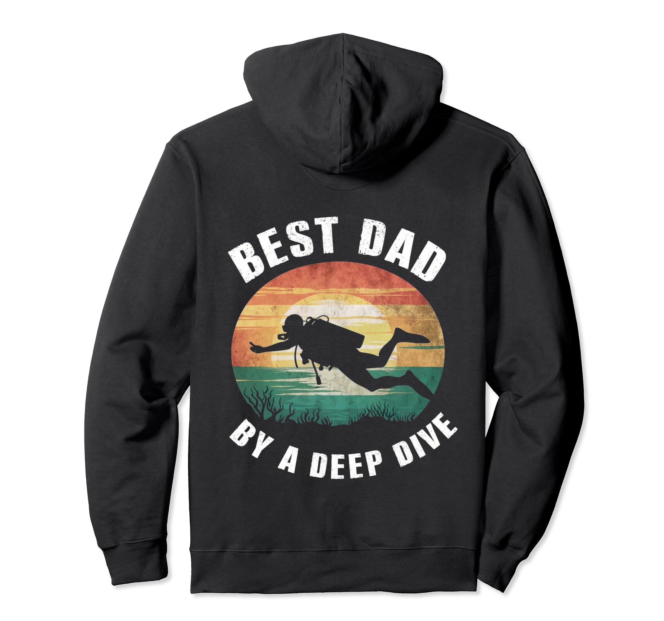 Funny Best Dad Scuba Diving Hoodie - Minimalist Print Unisex - T-Shirt, Sweatshirt, Hoodie