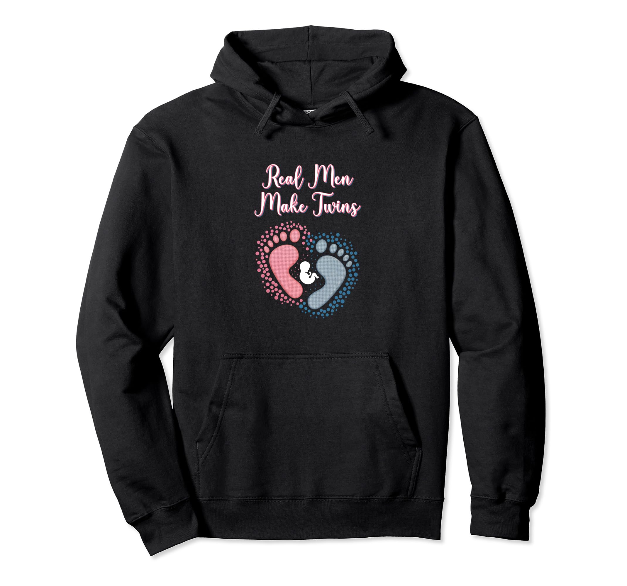 Real Make Twins Dad To Be Gender Reveal Hoodie - Graphic Print Men Women - T-Shirt, Sweatshirt, Hoodie