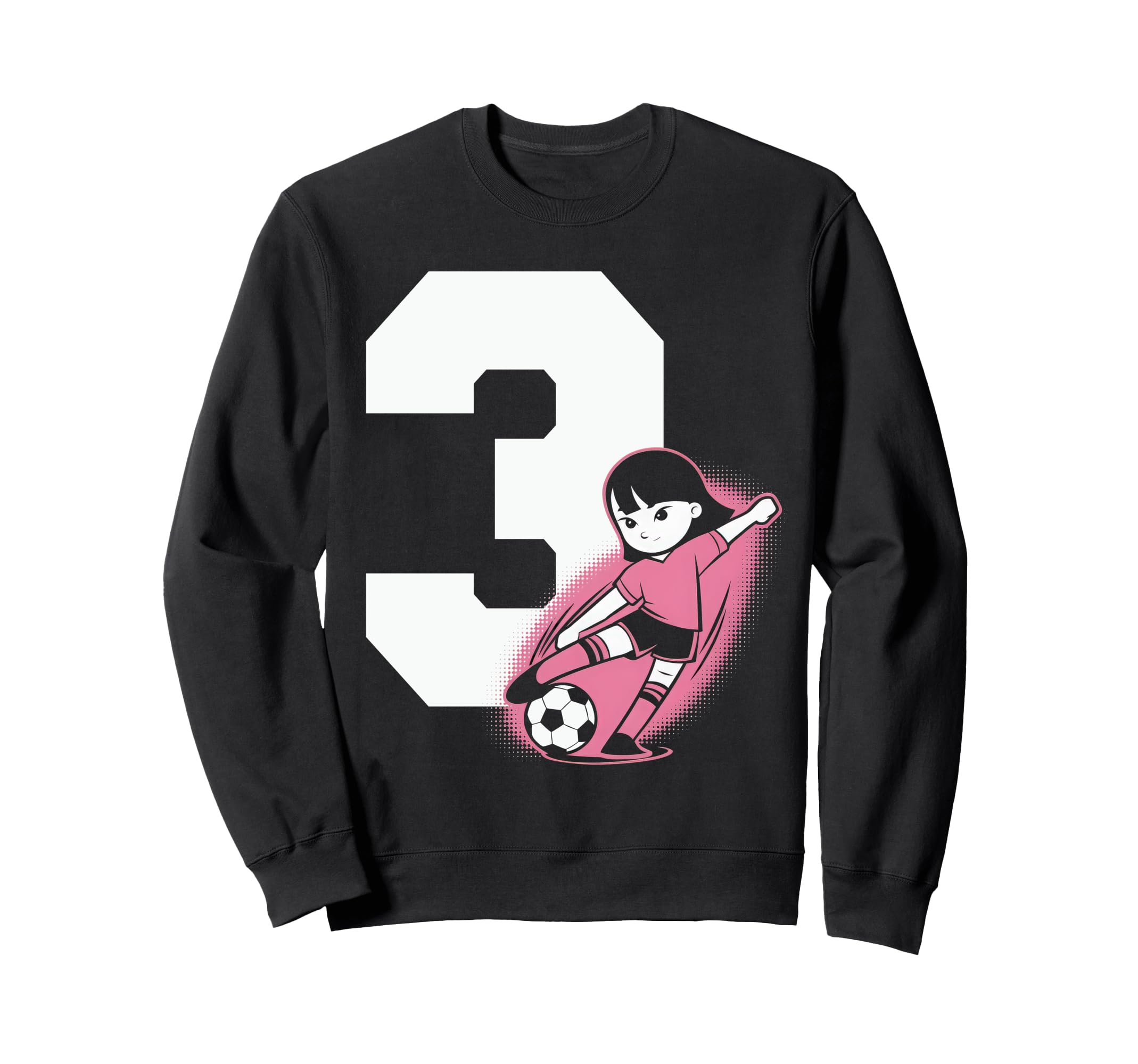 3 Soccer Birthday Gift Soccer Sweatshirt - Fun Novelty Design for Adults - T-Shirt, Sweatshirt, Hoodie