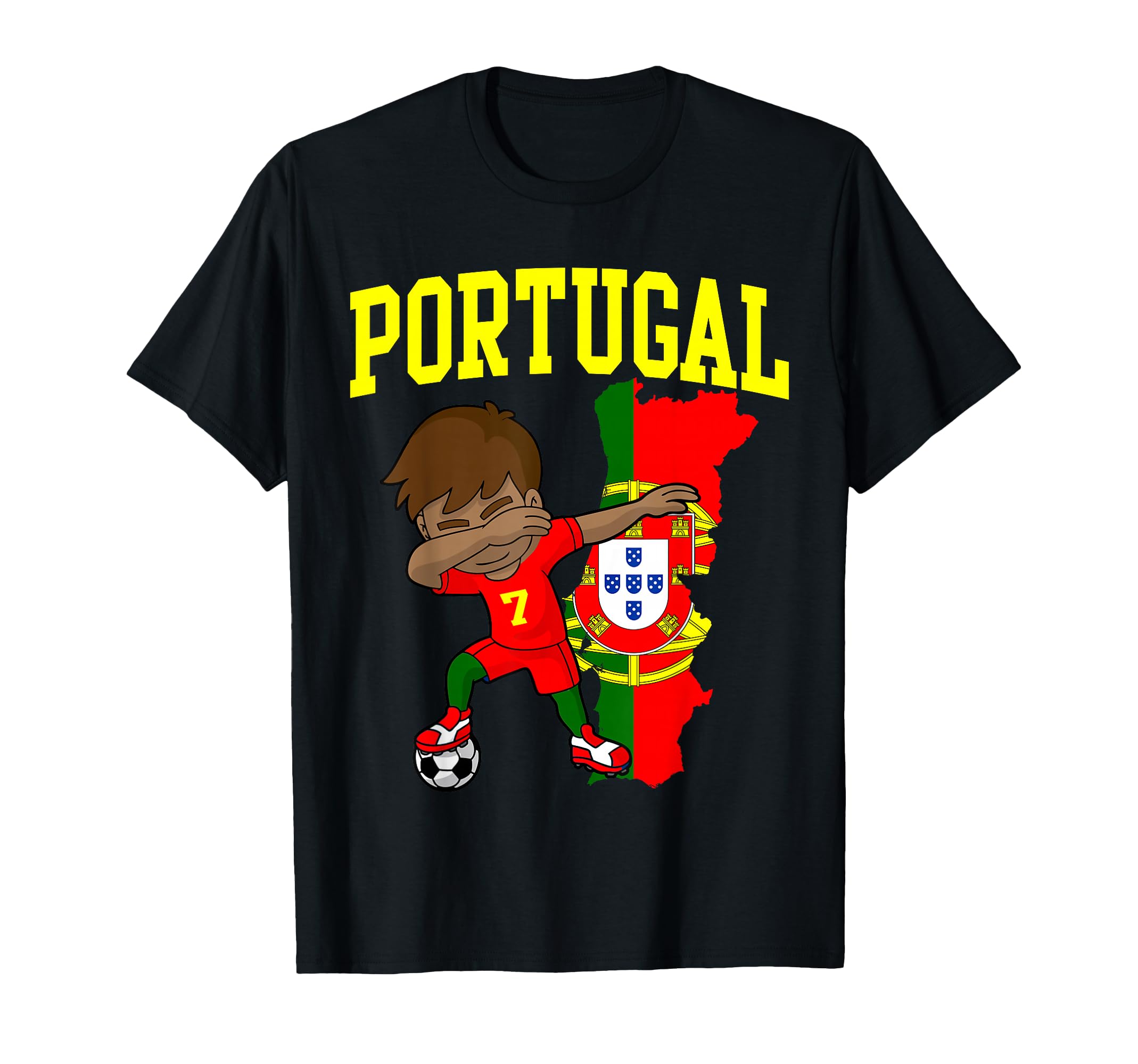 Portugal Soccer Dabbing Football T-Shirt - Custom Art Print Unisex - T-Shirt, Sweatshirt, Hoodie