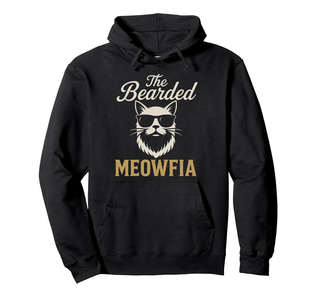 Cat Dad Beard Funny Feline Lover Hoodie - Streetwear Style Unisex - T-Shirt, Sweatshirt, Hoodie