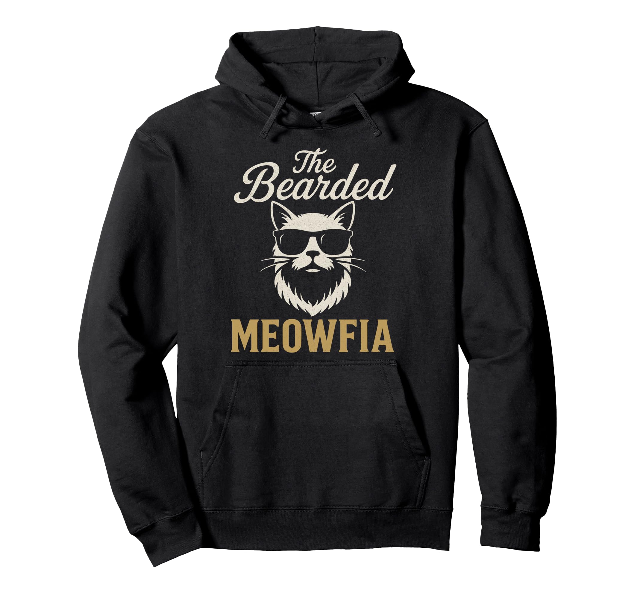 Cat Dad Beard Funny Feline Lover Hoodie - Streetwear Style Unisex - T-Shirt, Sweatshirt, Hoodie