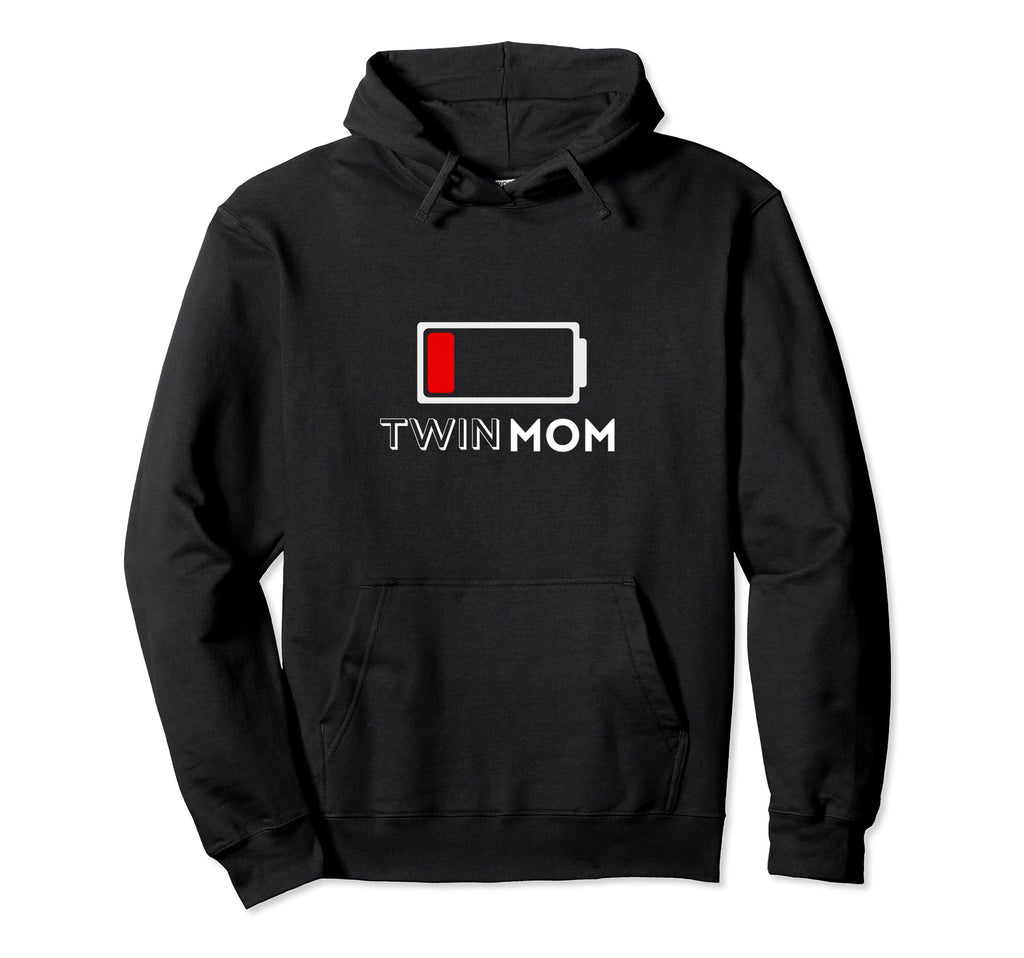 Funny Twin Mom Low Battery Or Mommy Or Hoodie - Trendy Graphic for Adults - T-Shirt, Sweatshirt, Hoodie