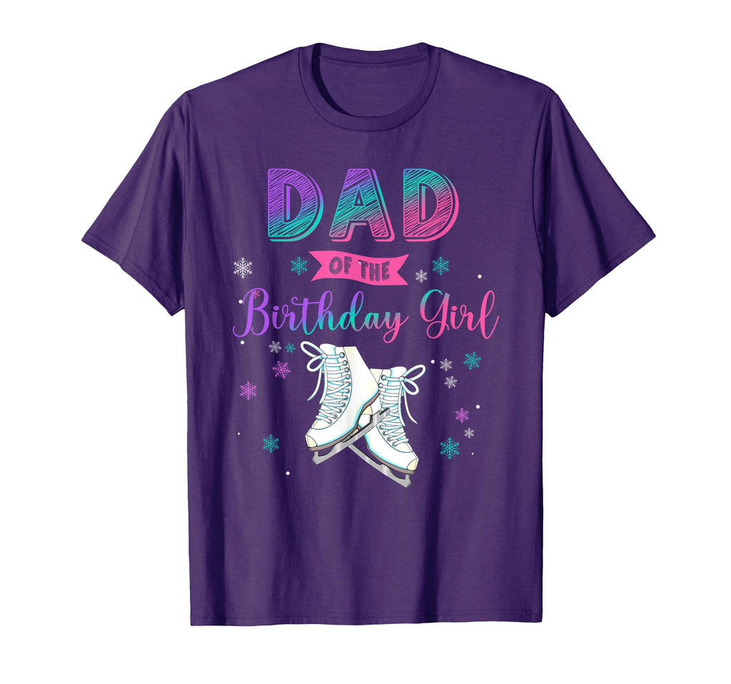 Ice Skating Dad Birthday Family Matching T-Shirt - Trendy Graphic Men Women - T-Shirt, Sweatshirt, Hoodie