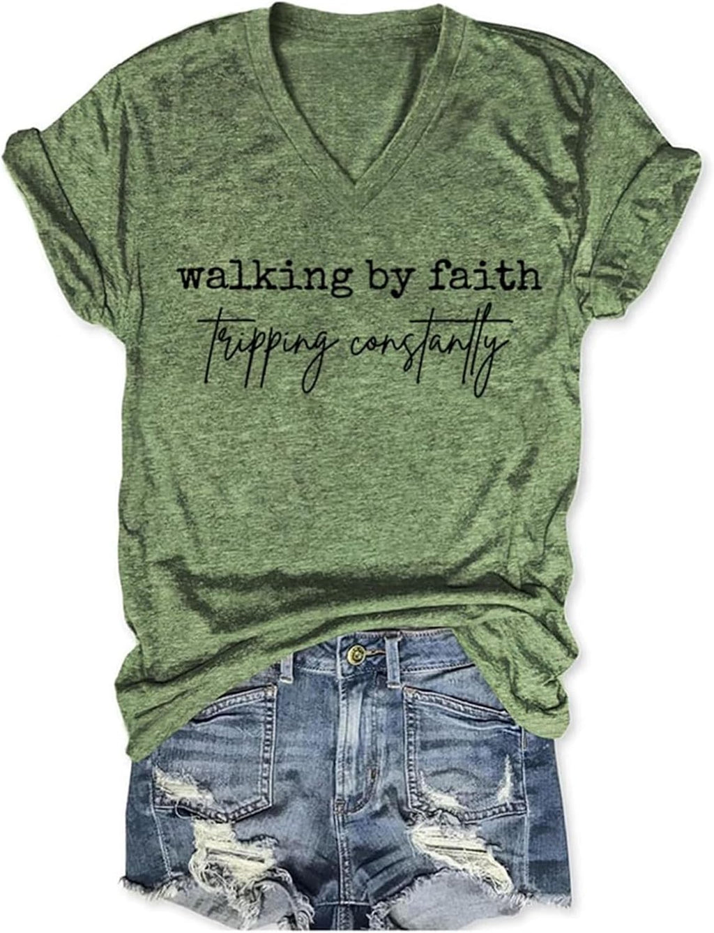 Christian for Women Faith Inspirational Walking by - Adult & Kids T-Shirts, Sweatshirts & Hoodies apparel design preview 1