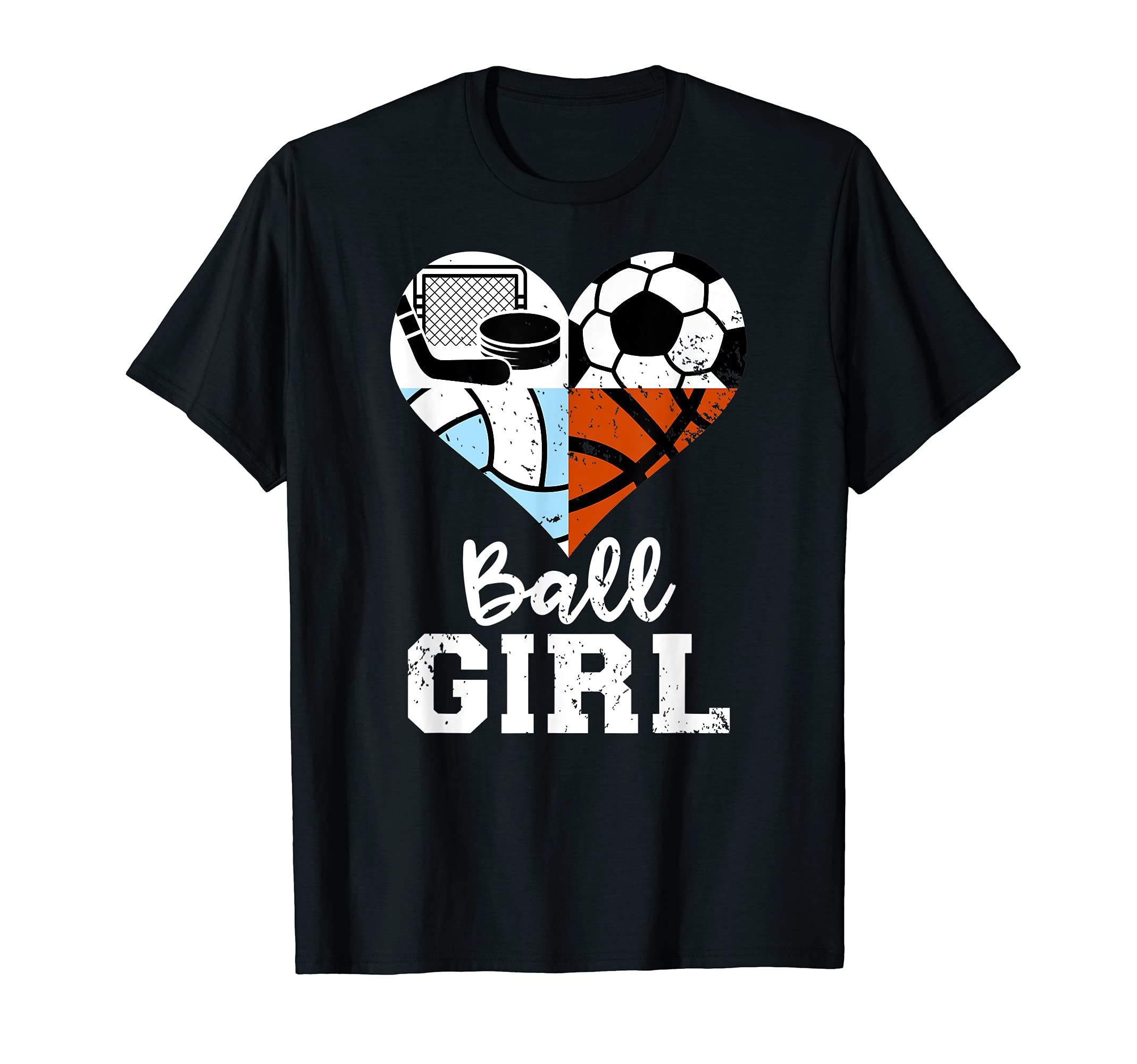 Ball Heart Soccer Volleyball Basketball T-Shirt - Unique Graphic Men Women - T-Shirt, Sweatshirt, Hoodie