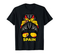 Spain Flag Spanish Hairbun Football T-Shirt - Custom Art Print Men Women - T-Shirt, Sweatshirt, Hoodie