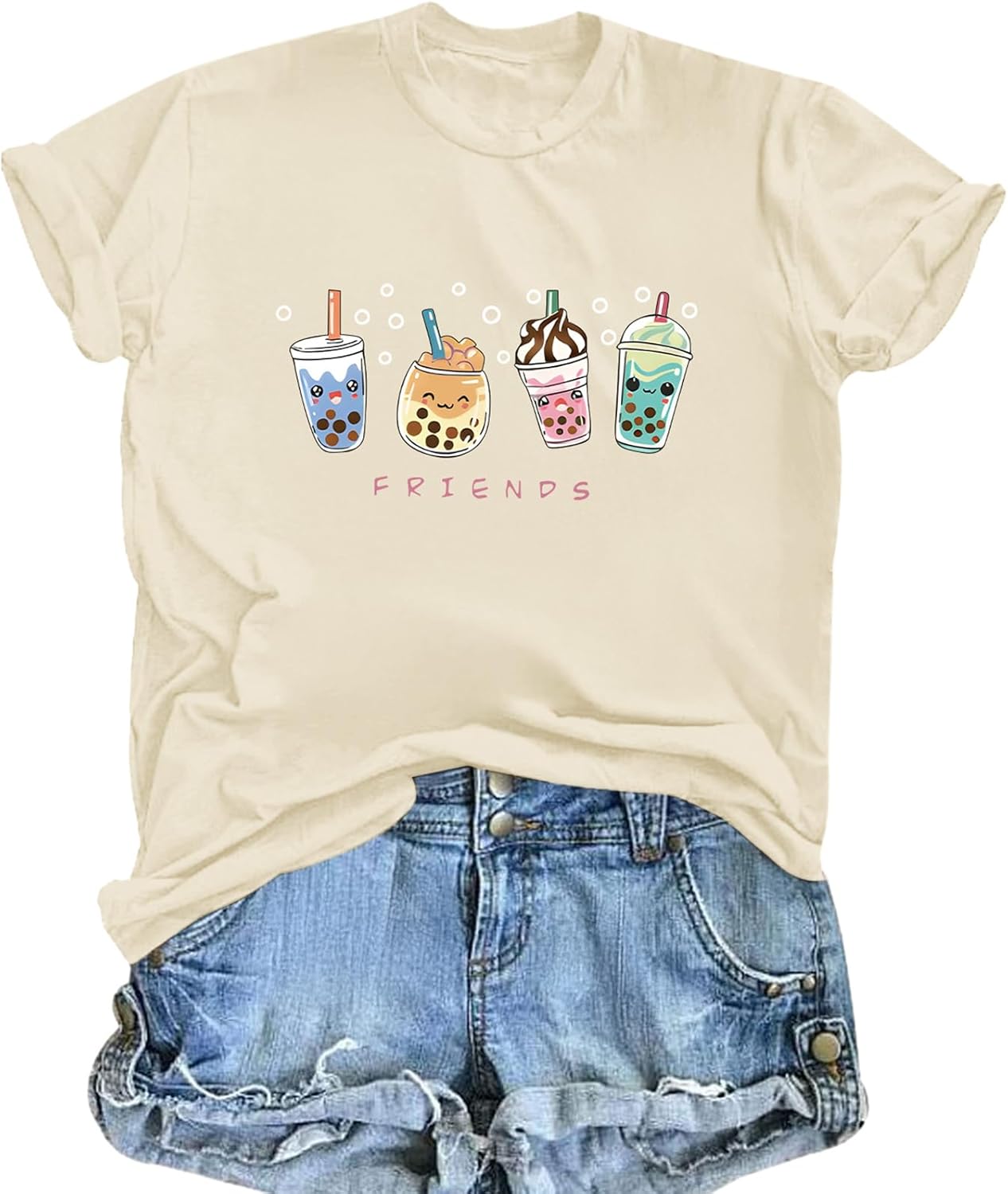 Cute Graphic for Teen Girls Friends Boba Tea Bubble - Adult & Kids T-Shirts, Sweatshirts & Hoodies apparel design preview 1
